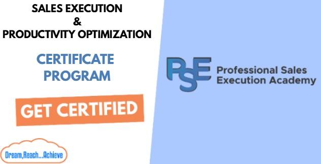Sales Execution &amp; Productivity Optimization Cerificate - Live 3 Day In Person